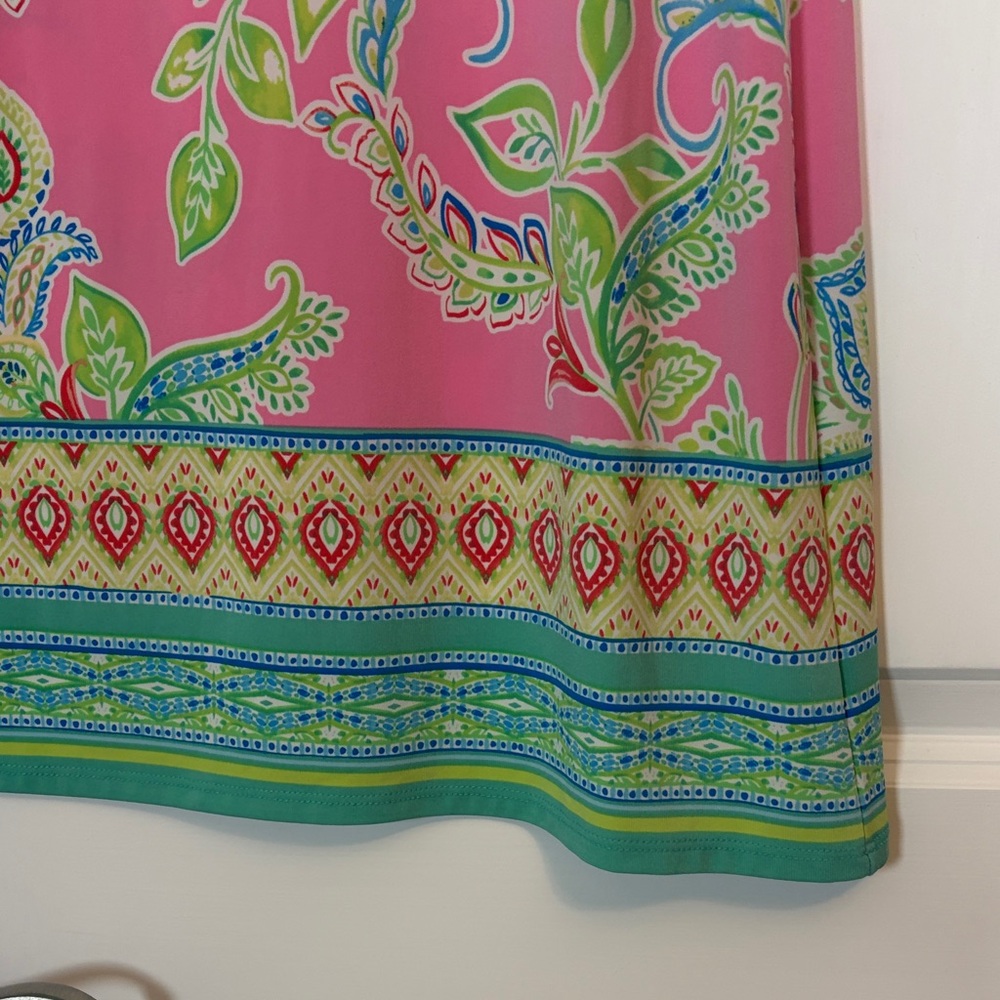 NWT Floral Sheath Dress w/Ruffle sleeves Lg - Picture 5 of 6